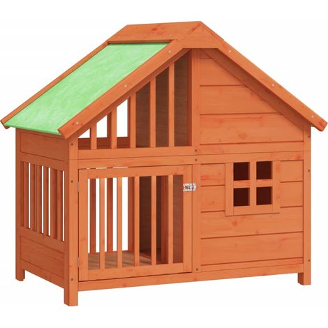 Cuccia gabbia per animali pac 96 x 60,5 x 87 cm legno massello di pino marrone 020041724