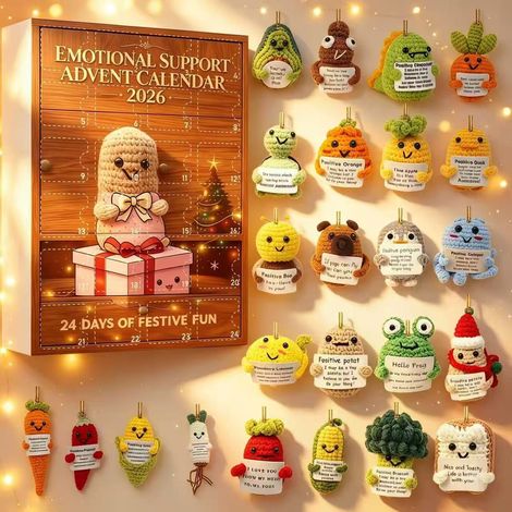 EMOTIONAL SUPPORT ADVENT CALENDAR Christmas Emotional Quotes Calendar Blind Box - Emotional Quotes B (GJ649-002-26)