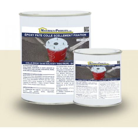 Epoxy pâte colle scellement fixation - 2.5 Kg Ton Pierre - MATPRO