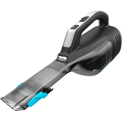 BLACK+DECKER - Aspirateur à main sans fil 14 V, station de charge, titane/bleu DVD320B-QW (1/5)