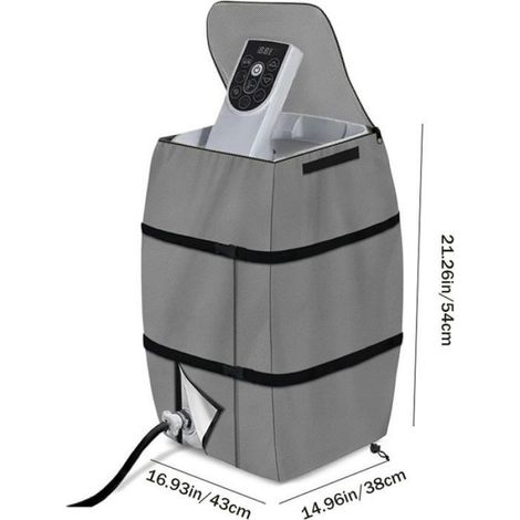 Housse de Chauffage pour Spa, 42 x 38 x 54 cm, étanche, abri pour Spa, auvent Pliable et réglable avec Cordon de Serrage et Bou (1/4)