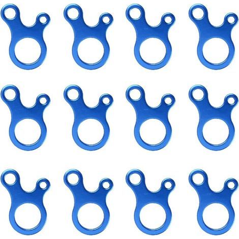 12 Pièces Tendeur de Corde Camping Tendeur en Alliage d'Aluminium Léger Ajusteur de Corde pour Tente Bâche Auvent Randonnée (1/5)