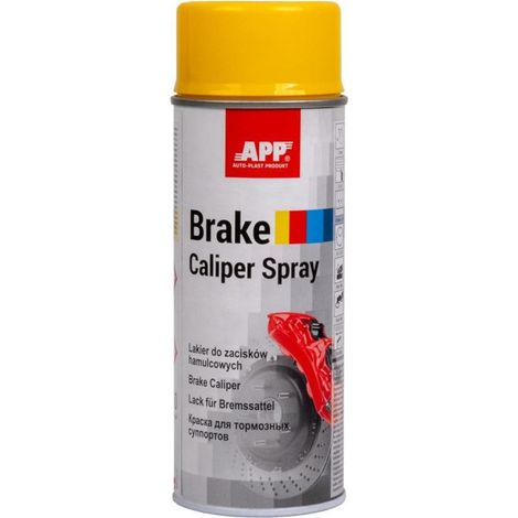 Bombe de peinture - Jaune - Pour étrier de frein - Résistante chaleur - APP - 400ml (1/3)