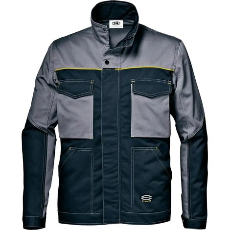 SIR SAFETY SYSTEM FUSION MASSAUA Veste de travail en coton bleu marine et gris Taille 50
