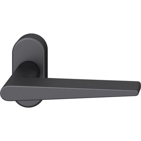 FSB Rahmentürdrücker 09 1005 Hochhaltefeder B ovale Rosette Aluminium schwarz (1/3)