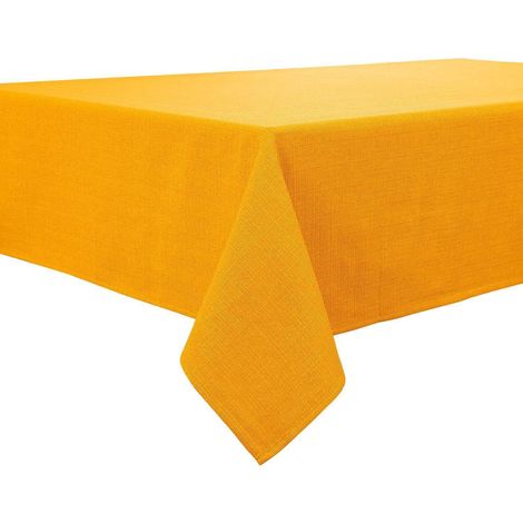 Tischdecke Gold 140x240 cm wasserabweisend Leinenoptik rechteckig