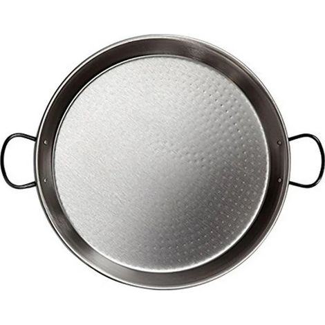 Poêle à paella en acier poli, compatible induction et plaques vitrocéramiques, ø32cm (5 portions). Vaello (1/4)