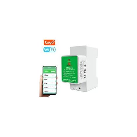 Tuya WiFi compteur intelligent tension de type rail monophasé et ampèremètre application de téléphone portable connexion Bluetooth prend en charge le double système Android iOS (1/5)