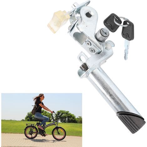 Selle de Vélo Électrique Pliante avec Serrure Antivol Intégrée et Tige en Métal (1/5)