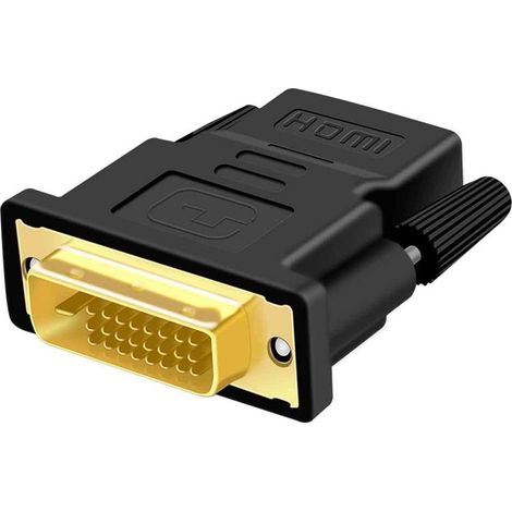 1 Adaptateur DVI vers HDMI, bidirectionnel 1080p, connecteur HDMI femelle vers DVI-D mâle, pour écran et ordinateur (1/5)