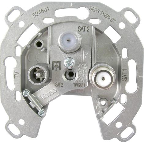 3-fach TWIN Einzel-/Stichleitungsdose 5-2400 MHz, TV/RF+2xSAT SE33TWIN-ST (1/5)