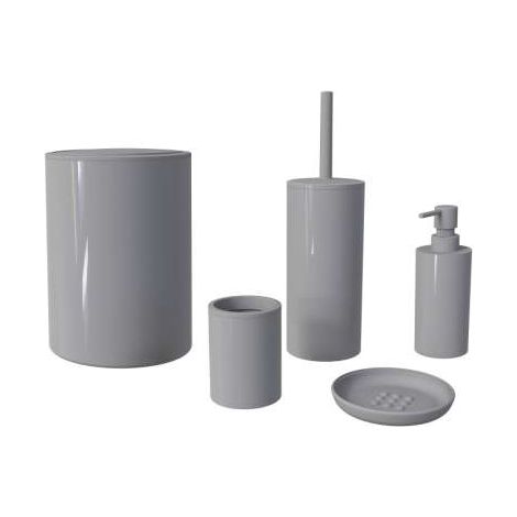 Lucy Set Accessori Bagno 5 Pezzi Beige in Termoplastica Resistente (1/5)