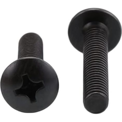 10 vis M5 M6 TM de longueur 6–25 mm nickelées Phillips Truss tête champignon pour machines et