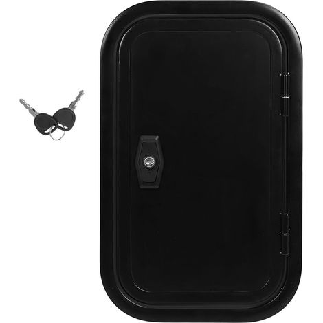Porte à bagages pour camping-car, coins arrondis carrés robustes noirs avec serrure plate et clés