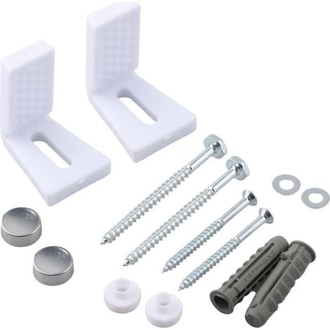 Kit Fixation WC au Sol,Vis Fixation WC, Fixation sur Pied Toilet, Kit de Fixation Cuvette WC y Compris Bouchon d'Extension, Support de Montage pour Fixation/Pièces de Rechange (1/4)