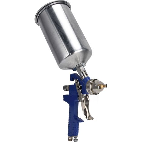 Pistolet de pulvérisation HVLP professionnel en alliage d'aluminium, pistolet pneumatique pour peinture automobile H-827P, couleur bleue (1/5)