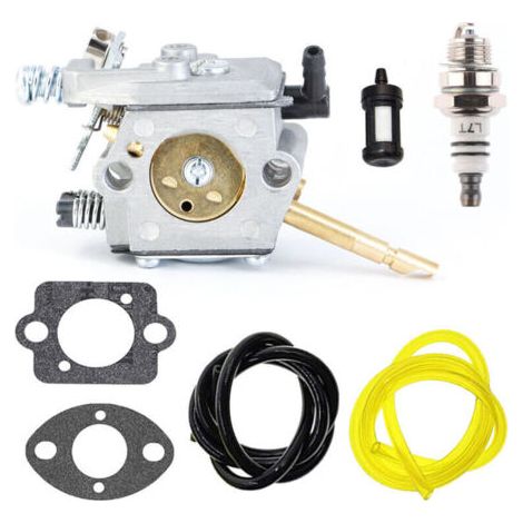 Carburateur WT-45 pour Débroussailleuses FS48 FS52 FS56 FS62 FS66 FS81 FS86 FS88 FS106 - Compatible avec BR400 - Inclut Joint Bougie - Remplace WT-45A WT-45-1 4132-120-0600 (1/4)