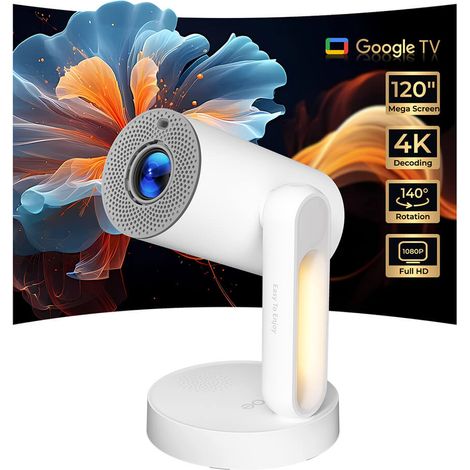 Projecteur de Chambre ETOE Starfish Plus – Idéal pour Cinéma au Lit et au Plafond – Google TV Intégré, Vidéo 4K et Rotation Flexible 140° (1/5)
