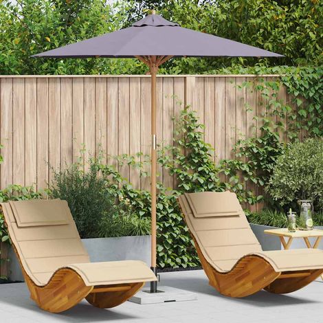 vidaXL Ombrello da giardino Grigio scuro Ø 217 x 230 cm Bambù (1/5)