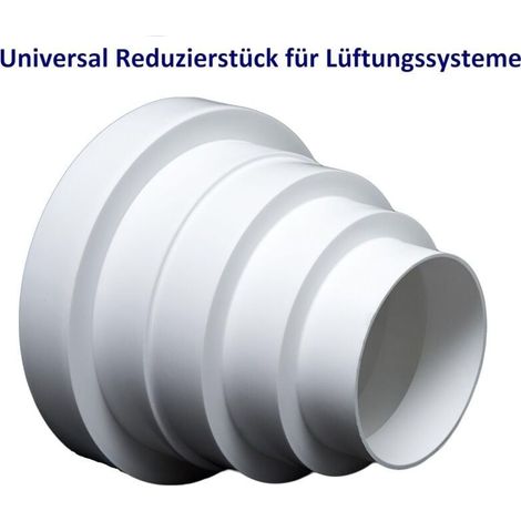 Réducteur VMC rond en PVC pour diamètres 80-150 mm – Résistant à la corrosion – Ventilation efficace jusqu'à 65 °C (1/3)