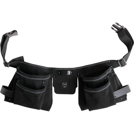 Cinturón porta herramientas kwb 906810 cuero ajustable 7 bolsillos (1/4)