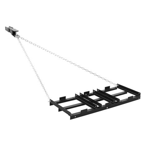 Rastrillo Nivelador de Césped de Caminos de Entrada 122 x 50 cm, Cadena de 183 cm, Nivelador de Tierras Agrícolas de Acero, Herramienta de Nivelación para ATV, UTV, Tractor de Césped de Jardín (1/5)