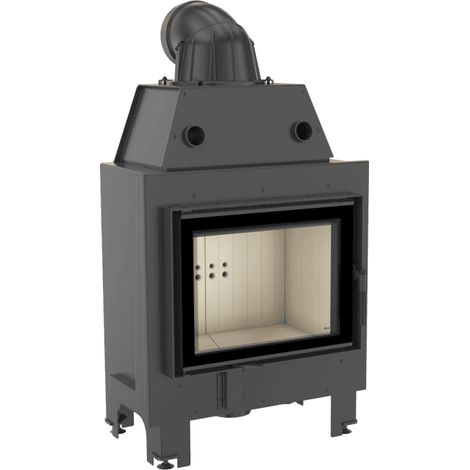Kamineinsatz aus Stahl KRATKI MBM 10 kW Ø 200 mit Türfeder (1/5)