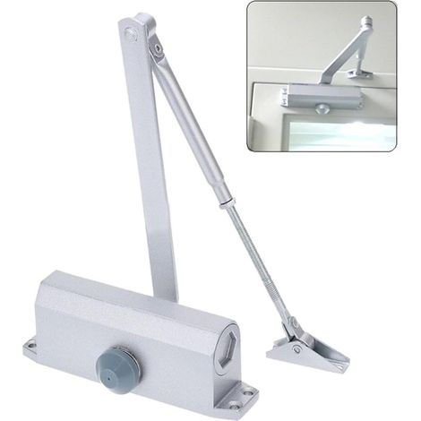 Kit d'ouvre-portes automatiques Tampon de fermeture de porte hydraulique automatique positionnement à 90 degrés vitesse réglable portes gauche et droite 25 45 Kg pour accessoires de portail coulissa (1/5)