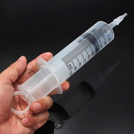 100ML Seringue en Plastique Mesure Précise pour Lavement Souple Remplissage (1/2)