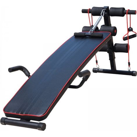 Banc de musculation Mitch noir et rouge (1/5)