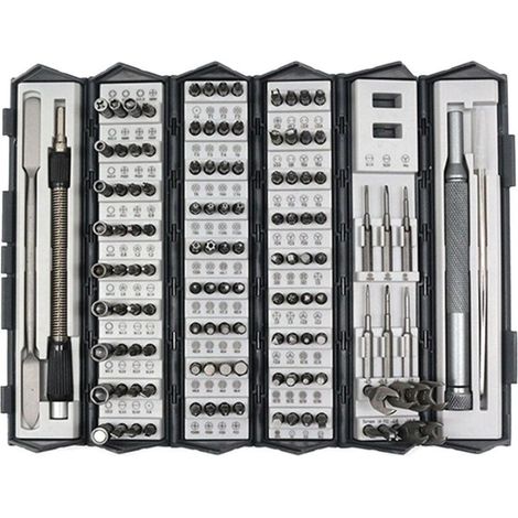 Jeu De Tournevis - 128 Embouts En Acier S2 - Pour Réparation Électronique Téléphone Ordinateur Montre - Boîtier ABS Portable - 1 Pièce (1/5)