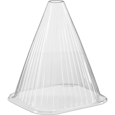 Lote de 24 conos de forzado para jóvenes plantas de jardín 22 x 19 x 19 cm protección contra la intemperie de PVC transparente 130010524 (1/4)