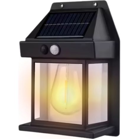 Applique Lampada LED da Parete Esterno Pannello Solare Crepuscolare Vintage (1/5)