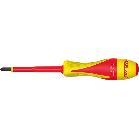 KS Tools - Tournevis PHILLIPS® bi-matière isolé 1000V, PH2 - 100x220 mm - 922.6211