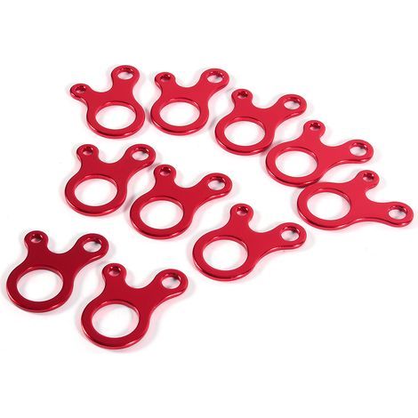Lot de 10 tendeurs de haubans en aluminium pour auvent de camping, avec crochets de suspension. (1/5)