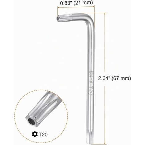 T20 Key Star Key 6 Point Wrench (1/4)