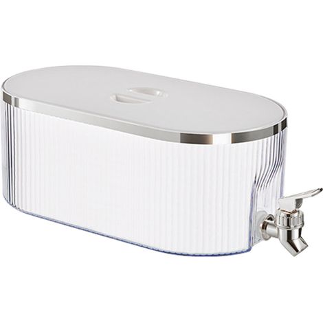 Distributeur de boissons PP étanche, grande ouverture, résistant aux températures élevées, bouilloire froide 5L, couleur crème (1/5)