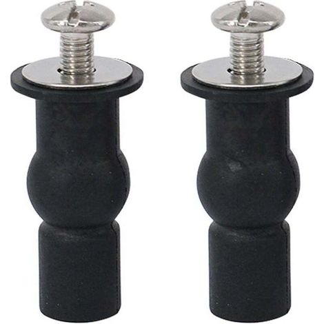 2 Pièces Abattant WC Fixations Charnières, Vis de Fixation du Couvercle des Toilettes, Charnière de Siège de Toilette, pour les Sièges de Toilette, les Sièges de Toilette Généraux(Noir)
