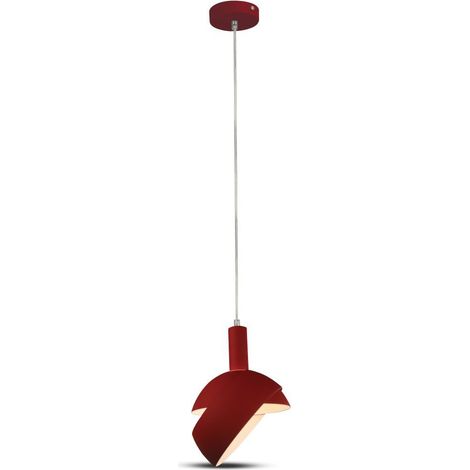 Kunststoff Pendelleuchte E14 V-TAC Mit Aluminiumrutsche Ø180mm VT-7100 - SKU 3924 ROT (1/5)