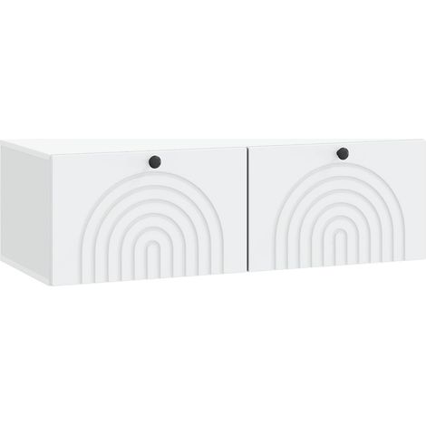 Wandmontierter TV-Schrank Weiß 99 x 41 x 30 cm Holzwerkstoff vidaXL