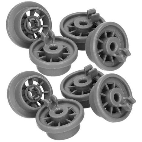 Jeu complet universel de 8 roulettes pour panier inférieur pour lave-vaisselle, compatible avec les lave-vaisselle Bosch, Siemens, Beko, Neff et autres (1/5)