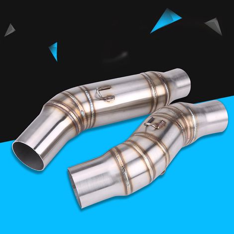 Paar 51-mm-Auspuffverbindungsstücke für Kawasaki Z1000 2010-2014 Motorrad, Stahlrohrverbinder, 2-teiliges Set. (1/5)
