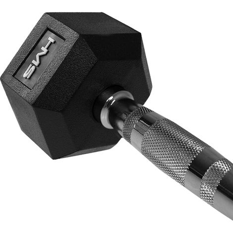 Haltere hexagonale 12 kg - revetement en caoutchouc conception anti roulement (1/4)