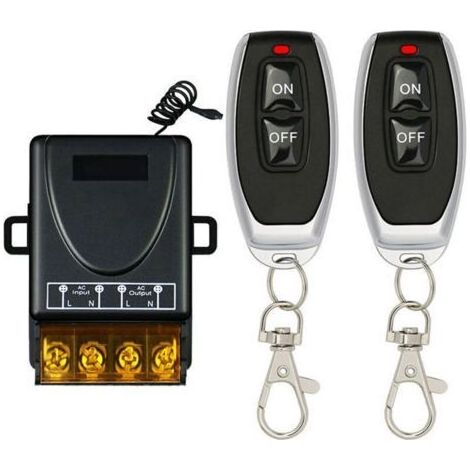 Télécommande sans fil pour moteur électrique triphasé de pompe haute puissance (30 A), télécommande unidirectionnelle avec capacité de pénétration murale – Lot de 2 (1/4)