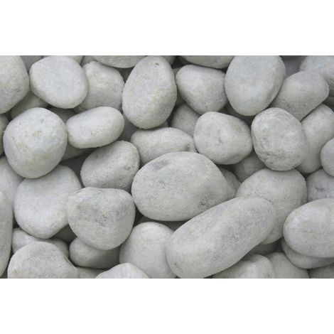 Bellamoli Gestaltungskiesel Bianco Carrara weiß ca. 40-60 mm, 25 kg Kieselsteine
