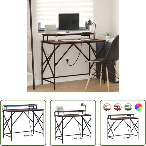 Bureau moderne - Bureau Chêne brun 100 x 50 x 86,5 cm Bois d'ingénierie (1/5)