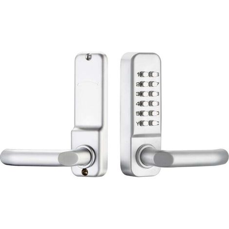 Serrure de Porte Mécanique Numérique avec Poignée, Serrure à Combinaison de 1 à 11 Chiffres Serrure à Code Mécanique étanche en Alliage de Zinc Serrure à Code sans Clé pour Bureau, Maison