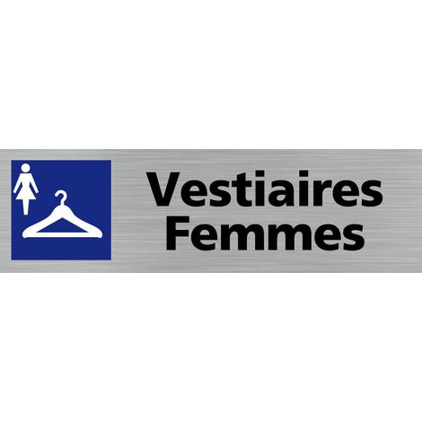 Pictogramme VESTIAIRES FEMMES (Q0109).- Plaque aluminium brossé - (1/5)