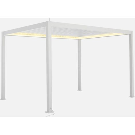 Pérgola bioclimática 3x4m de aluminio con iluminación LED (1/5)