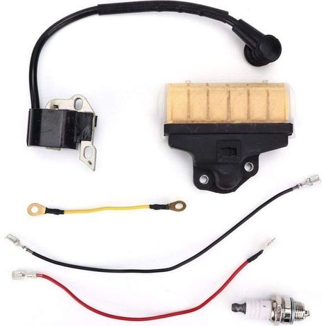 Kit de Bougie d'allumage de Bobine d'allumage de Filtre à air pour STIHL 021023025 MS210 MS230 MS250 Tronçonneuses Outil de Jardin Accessoires Essentiels (1/4)